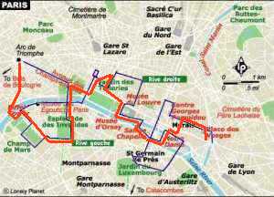 mapa do city tour 2H ou 4H