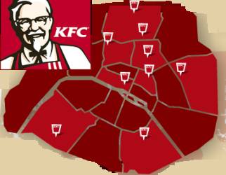 restaurante KFC em paris (frango)