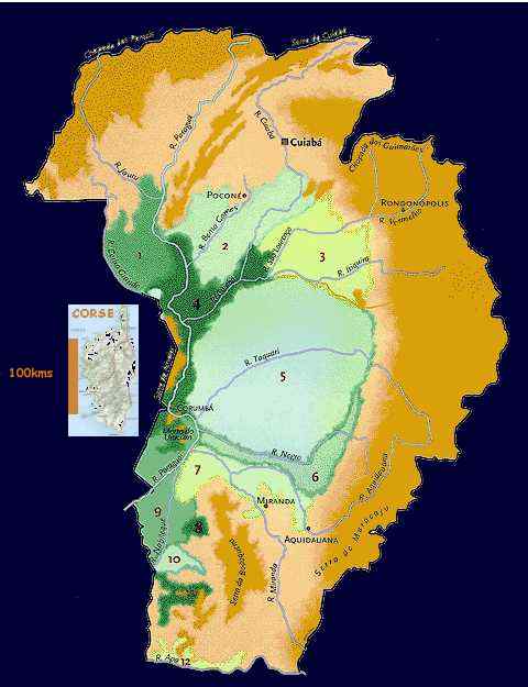 carte du Pantanal